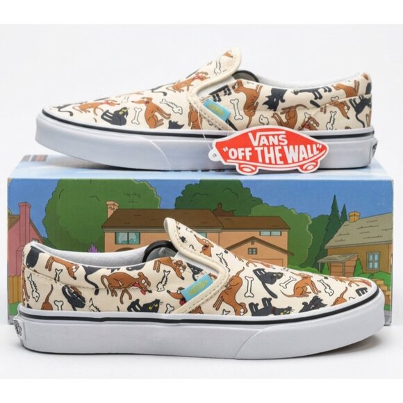New! Size: 5 JuniorVans Classic Slip-On The Simpsons Family PetsVN0A4UH80JE